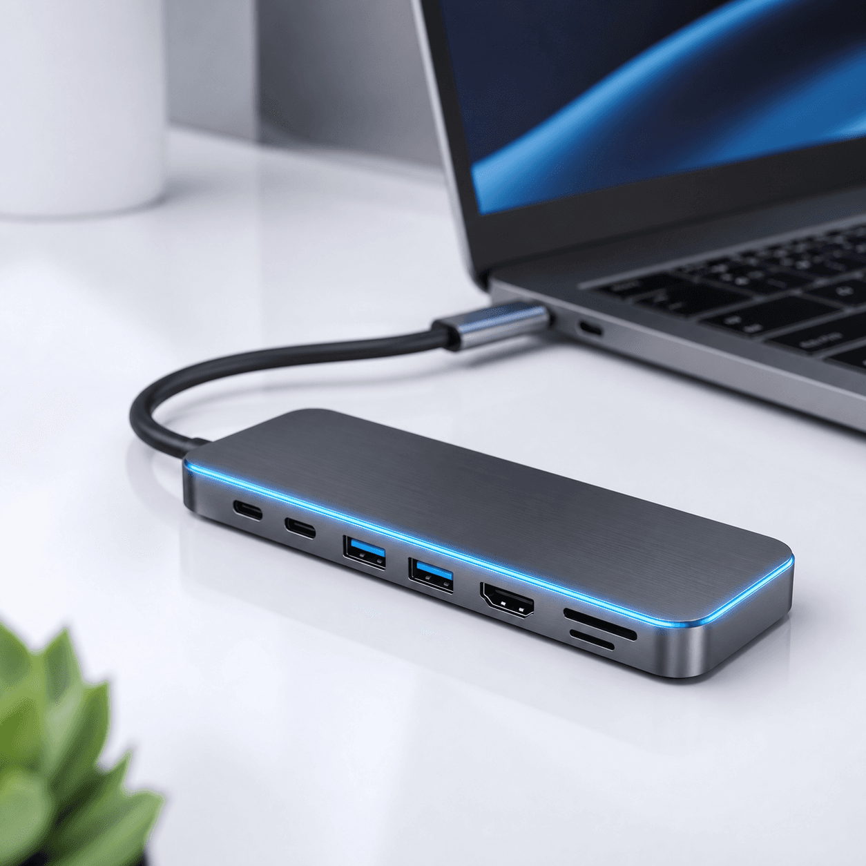 PortLink USB-C Hub concept visual